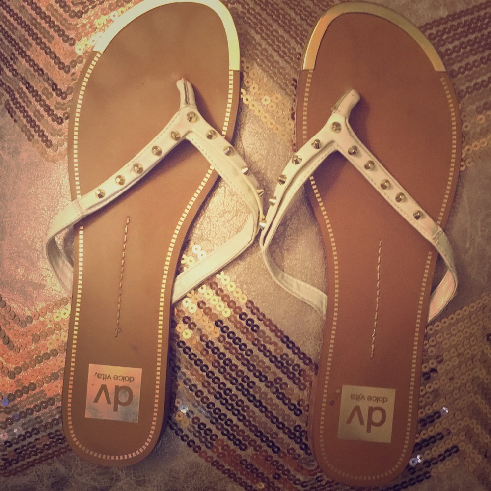 Dolce vita studded flip flops